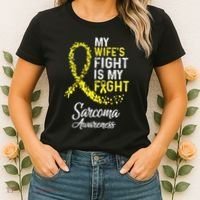 My Wifes Fight Is My Fight Sarcoma Cancer Awareness Women's T-Shirt thumb 2