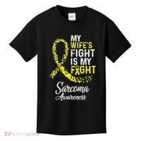 My Wifes Fight Is My Fight Sarcoma Cancer Awareness Kids T-Shirt thumb 0