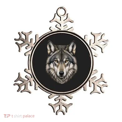 Majestic Wolf Face Animals Ornament