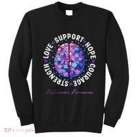 Motivational Words Floral Brain Ribbon AlzheimerS Awareness Sweatshirt thumb 0