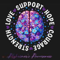 Motivational Words Floral Brain Ribbon AlzheimerS Awareness T-Shirt thumb 7
