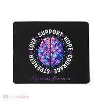 Motivational Words Floral Brain Ribbon AlzheimerS Awareness Mousepad thumb 0