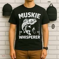 Muskie Whisperer Funny Fishing Gift Idea T-Shirt thumb 6