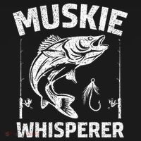 Muskie Whisperer Funny Fishing Gift Idea Women's Hoodie thumb 2