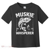 Muskie Whisperer Funny Fishing Gift Idea Toddler T-Shirt thumb 0