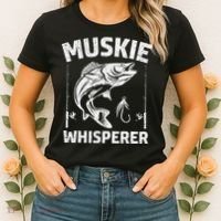 Muskie Whisperer Funny Fishing Gift Idea Women's T-Shirt thumb 2
