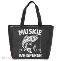 Muskie Whisperer Funny Fishing Gift Idea Tote Bag thumb 0