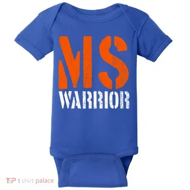 Ms Warrior Fighter Support Ms Survivor Multiple Sclerosis Great Gift Baby Bodysuit