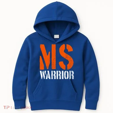 Ms Warrior Fighter Support Ms Survivor Multiple Sclerosis Great Gift Kids Hoodie