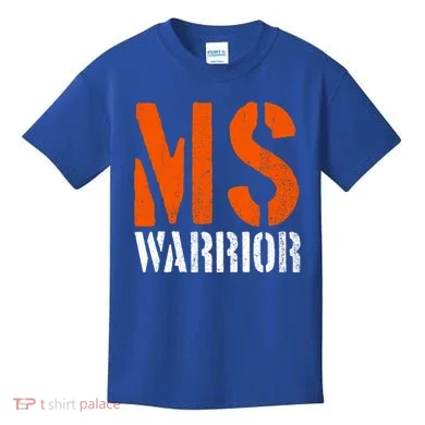 Ms Warrior Fighter Support Ms Survivor Multiple Sclerosis Great Gift Kids T-Shirt