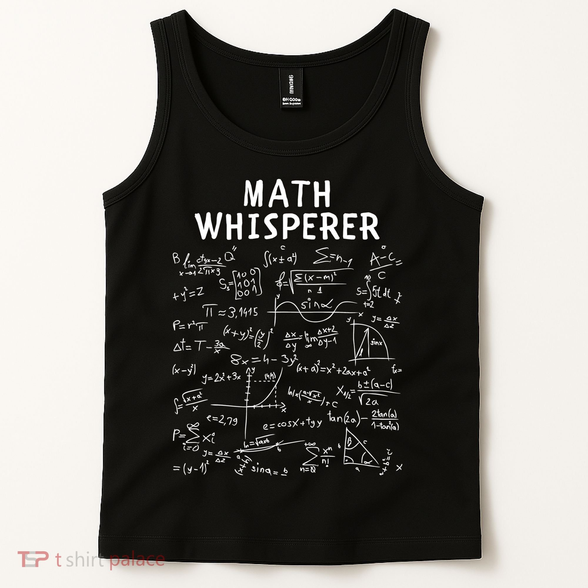 Math Whisperer Funny Pi Day Math Lovers Costume Math Teacher Calculus Algebra Tank Top