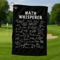 Math Whisperer Funny Pi Day Math Lovers Costume Math Teacher Calculus Algebra Golf Towel thumb 1