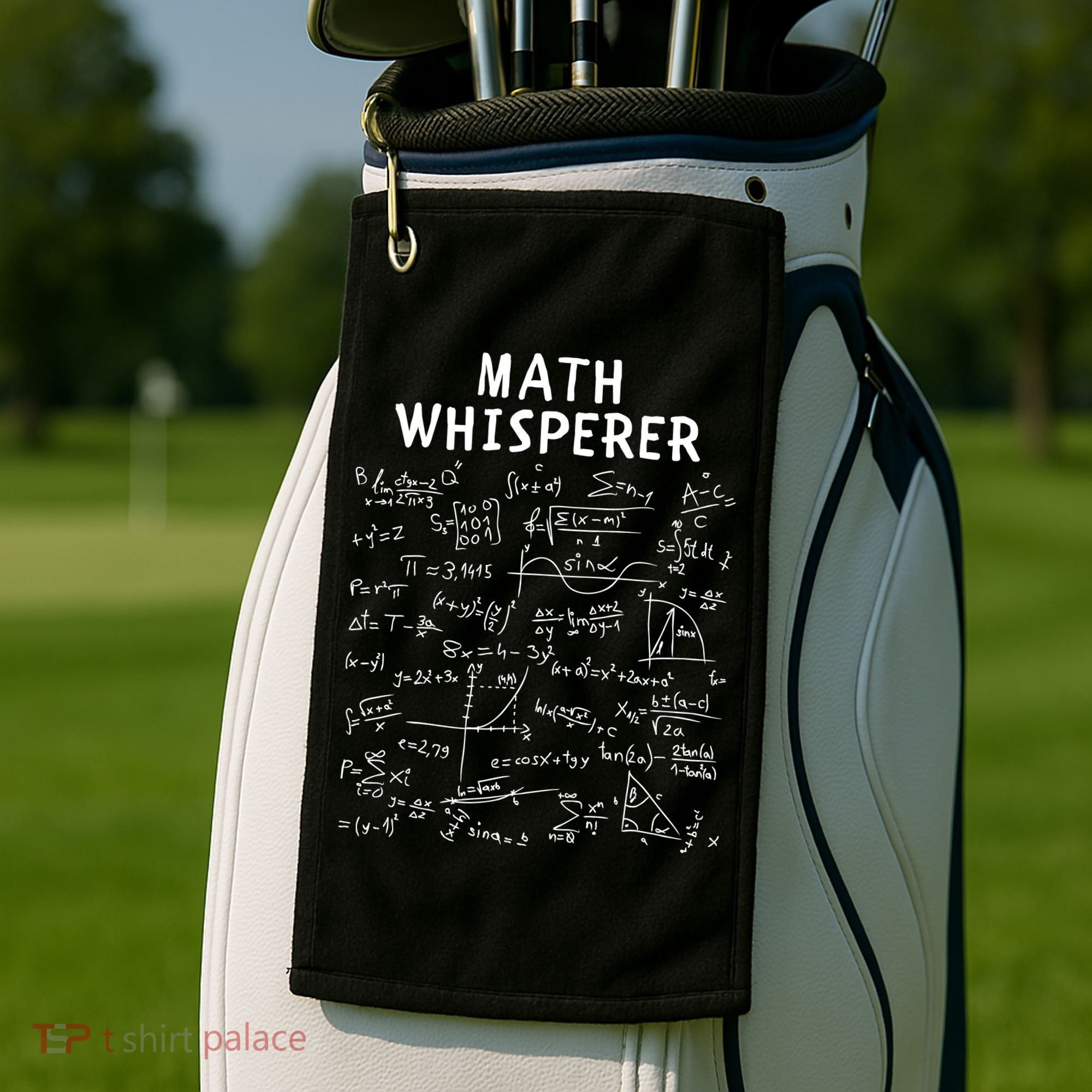 Math Whisperer Funny Pi Day Math Lovers Costume Math Teacher Calculus Algebra Golf Towel