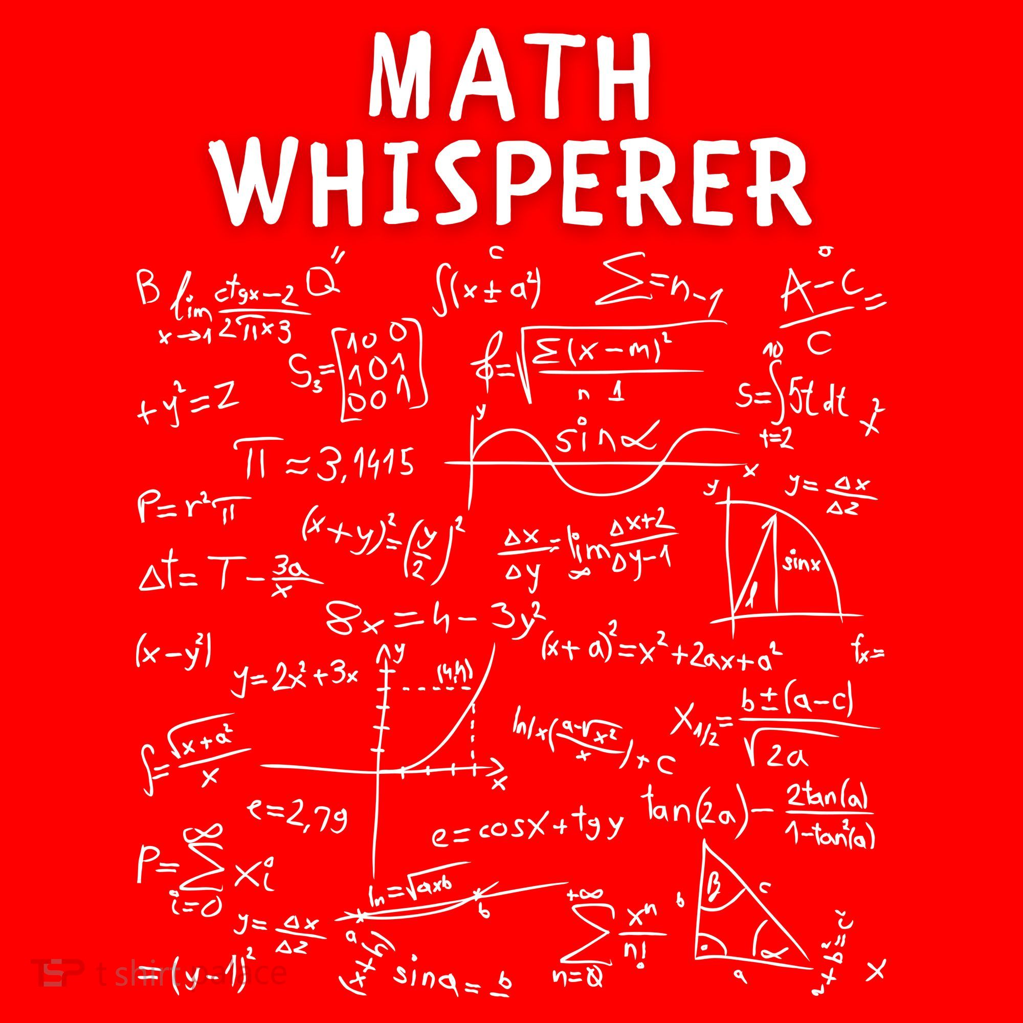 Math Whisperer Funny Pi Day Math Lovers Costume Math Teacher Calculus Algebra Santa Hat