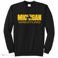 Michigan Wrestling Freestyle Wrestler Mi The Wolverine State Sweatshirt thumb 0