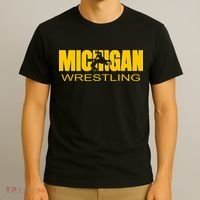 Michigan Wrestling Freestyle Wrestler Mi The Wolverine State T-Shirt thumb 3