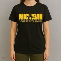 Michigan Wrestling Freestyle Wrestler Mi The Wolverine State T-Shirt thumb 4