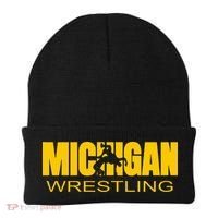 Michigan Wrestling Freestyle Wrestler Mi The Wolverine State Beanie thumb 0