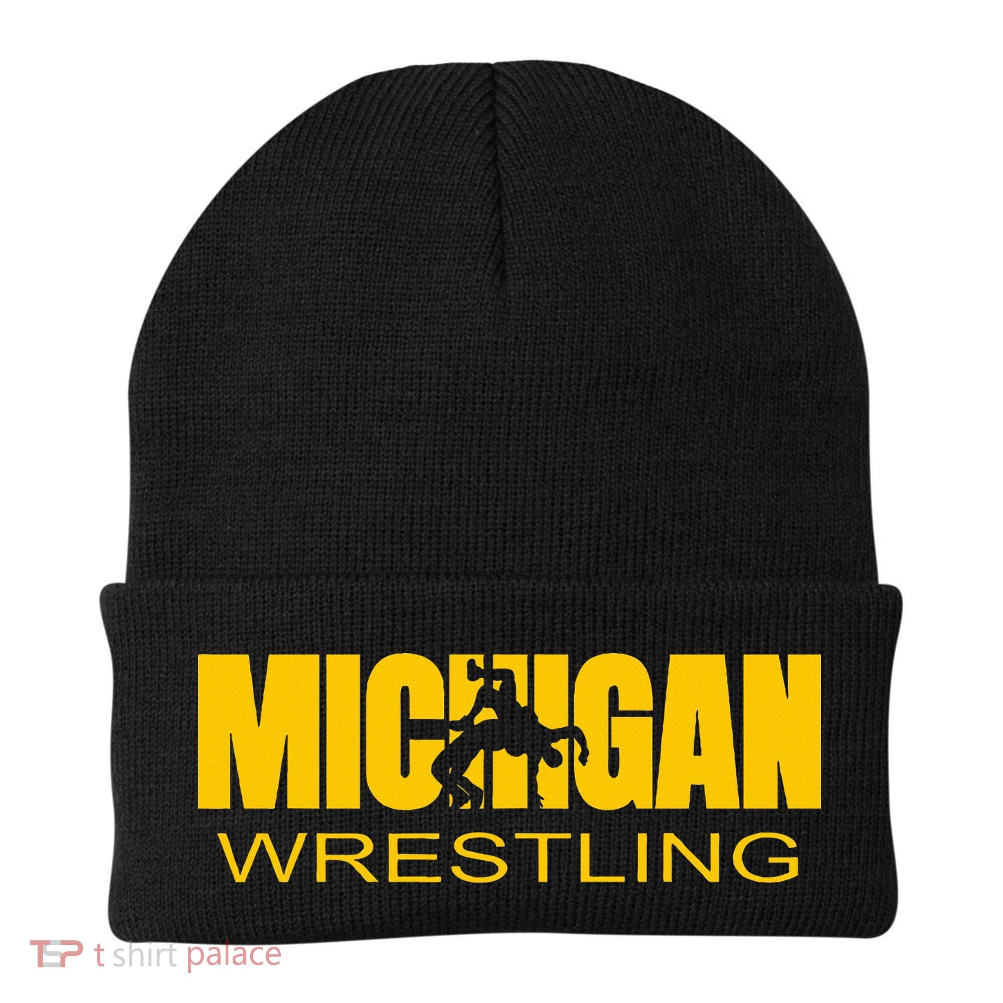 Michigan Wrestling Freestyle Wrestler Mi The Wolverine State Beanie