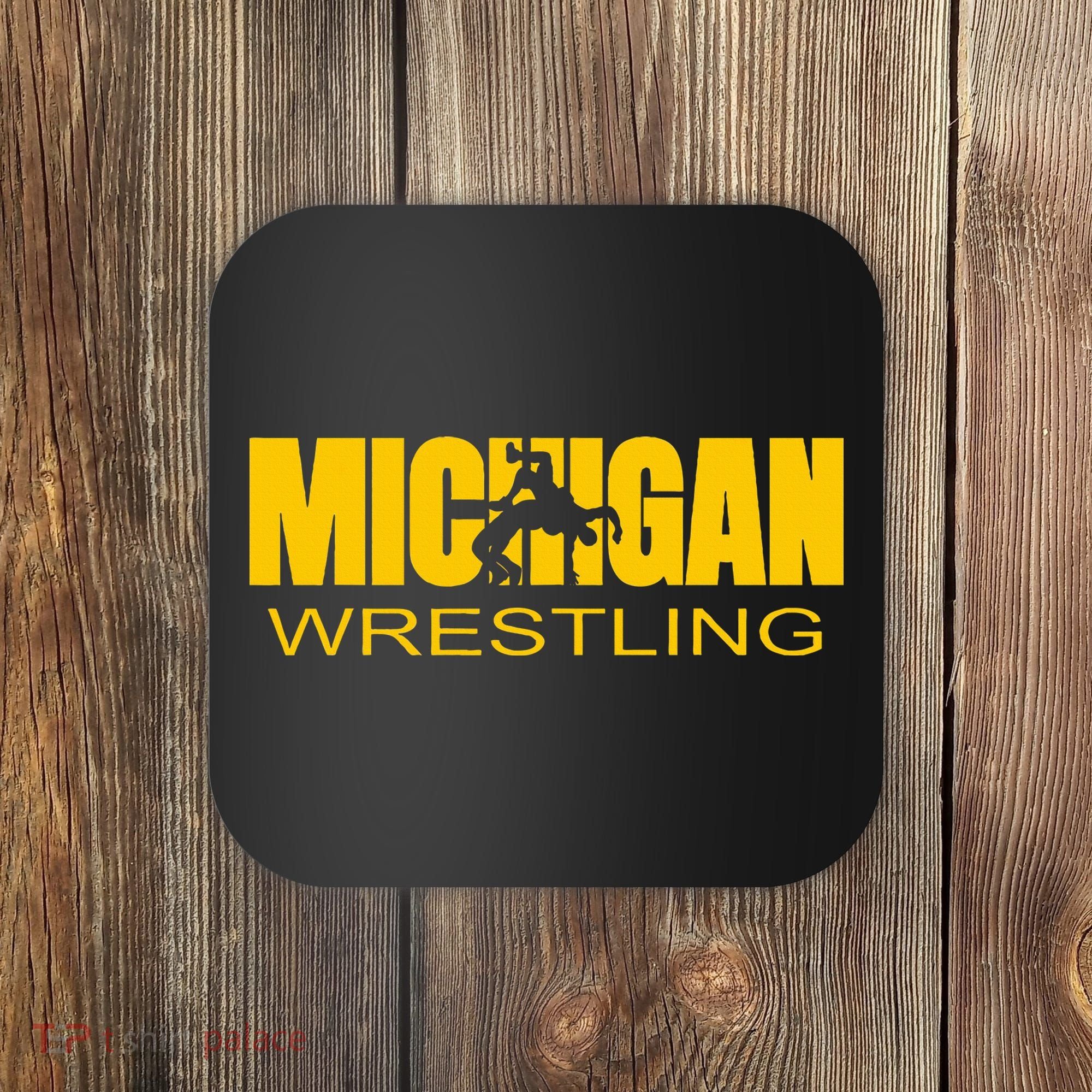 Michigan Wrestling Freestyle Wrestler Mi The Wolverine State Coaster
