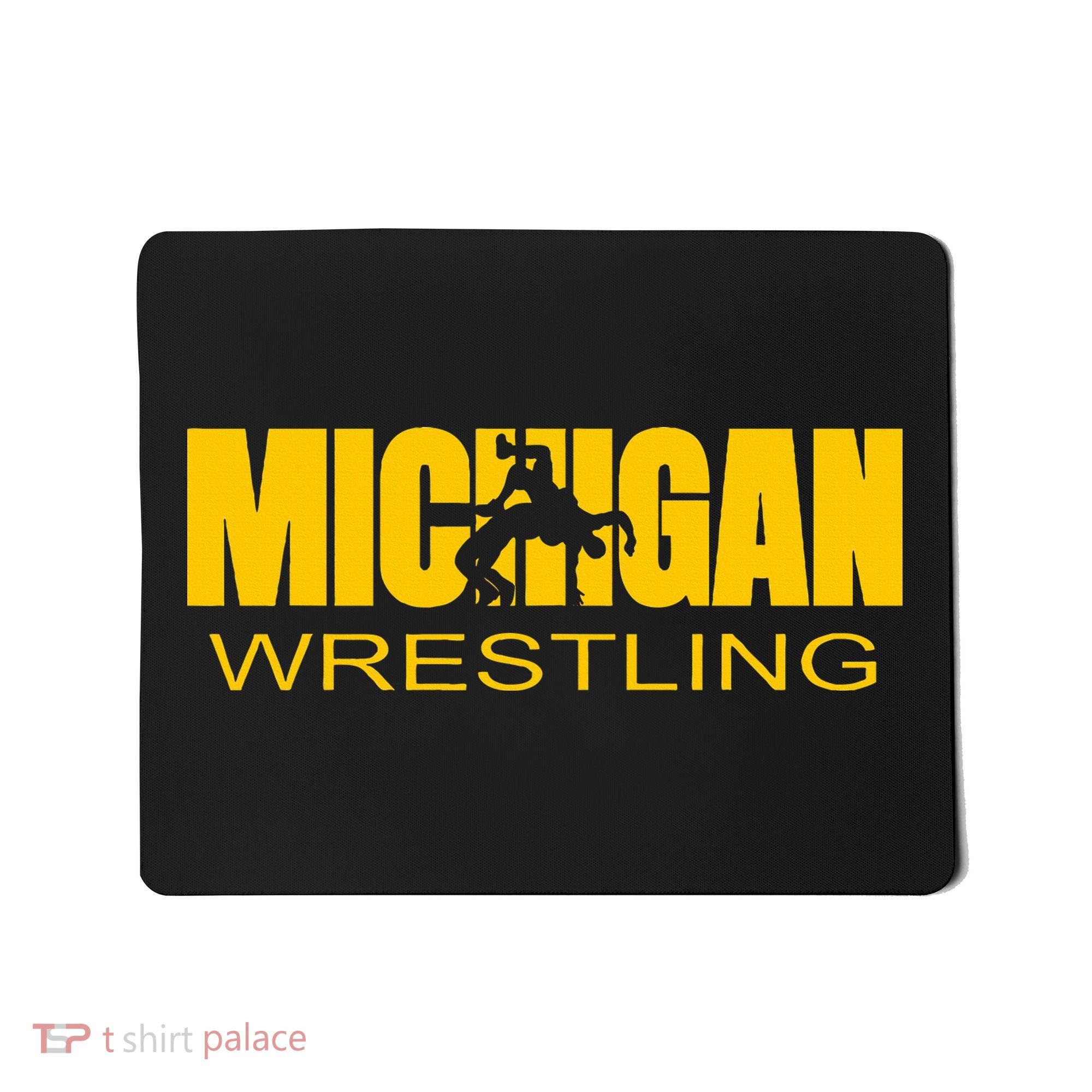 Michigan Wrestling Freestyle Wrestler Mi The Wolverine State Mousepad