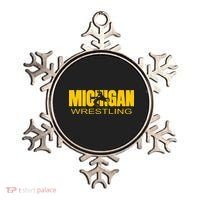 Michigan Wrestling Freestyle Wrestler Mi The Wolverine State Ornament thumb 0