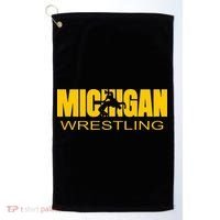 Michigan Wrestling Freestyle Wrestler Mi The Wolverine State Golf Towel thumb 0