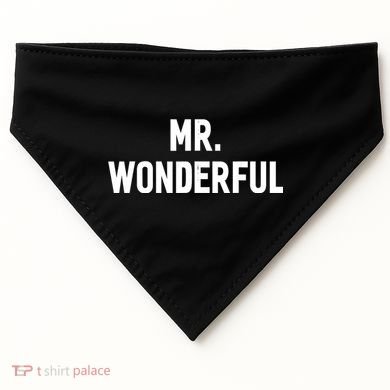 Mr. Wonderful Funny Hilarious Husband Humor USA-Made Doggie Bandana