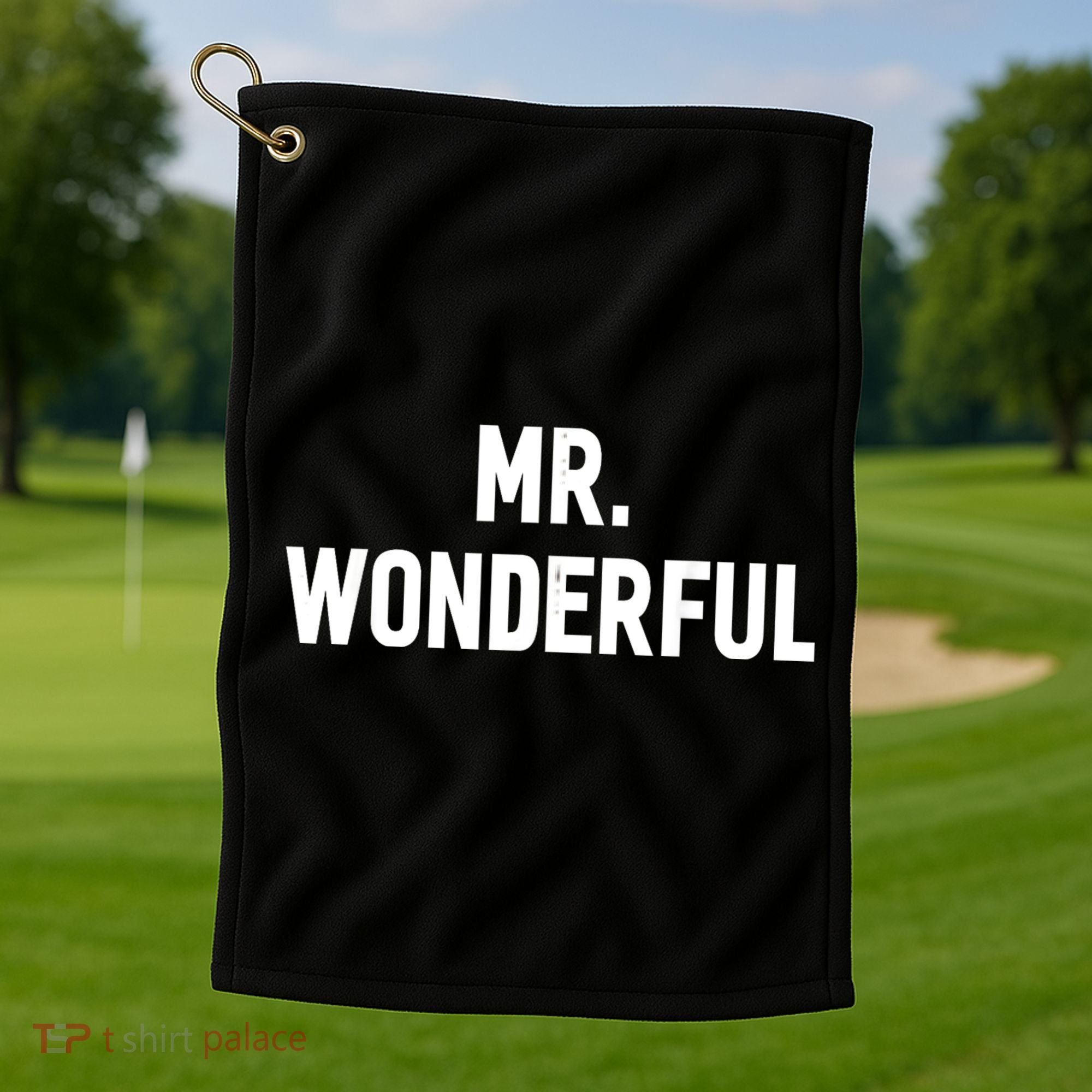 Mr. Wonderful Funny Hilarious Husband Humor Golf Towel