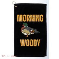 Morning Woody Funny Duck Hunting Gift Golf Towel thumb 0