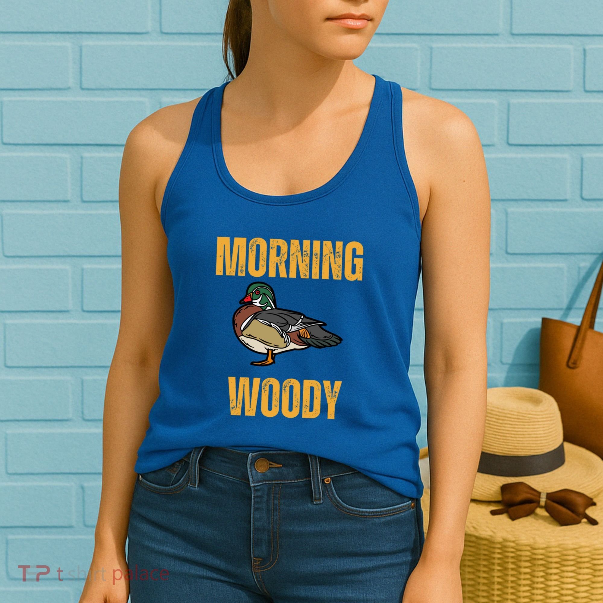 Morning Woody Funny Duck Hunting Gift Women's Tank Top