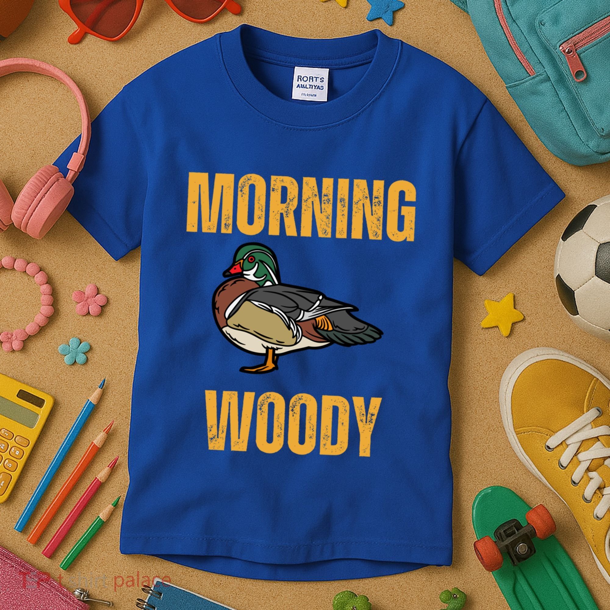 Morning Woody Funny Duck Hunting Gift Kids T-Shirt
