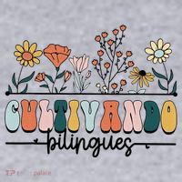 Maestra Wild Flowers Cultivando Bilingues Spanish Teacher Women's Sweatshirt thumb 2
