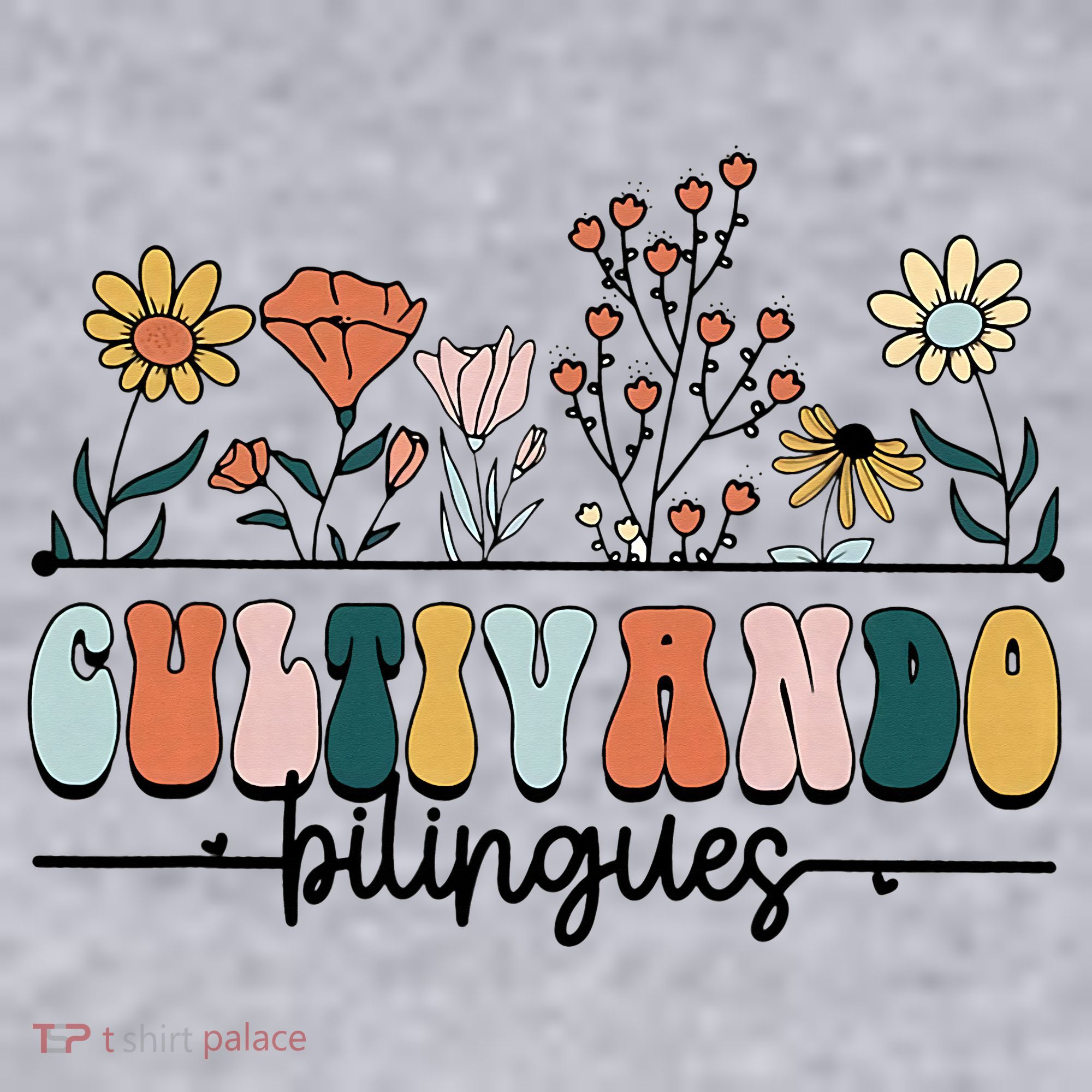 Maestra Wild Flowers Cultivando Bilingues Spanish Teacher Women's Sweatshirt