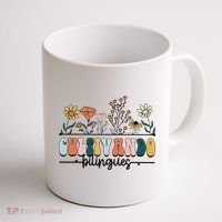 Maestra Wild Flowers Cultivando Bilingues Spanish Teacher Coffee Mug thumb 1