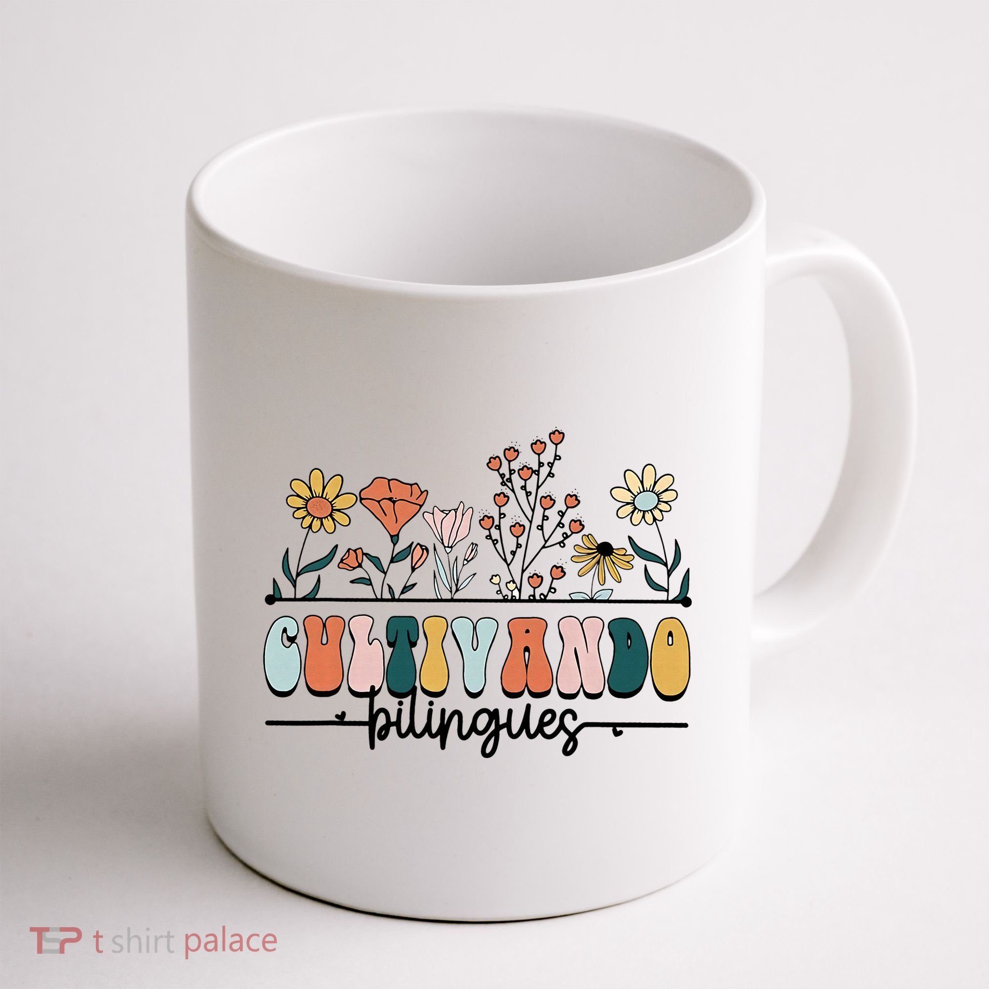 Maestra Wild Flowers Cultivando Bilingues Spanish Teacher Coffee Mug