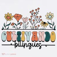Maestra Wild Flowers Cultivando Bilingues Spanish Teacher Women's Hoodie thumb 2