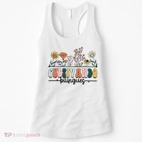 Maestra Wild Flowers Cultivando Bilingues Spanish Teacher Women's Tank Top thumb 0