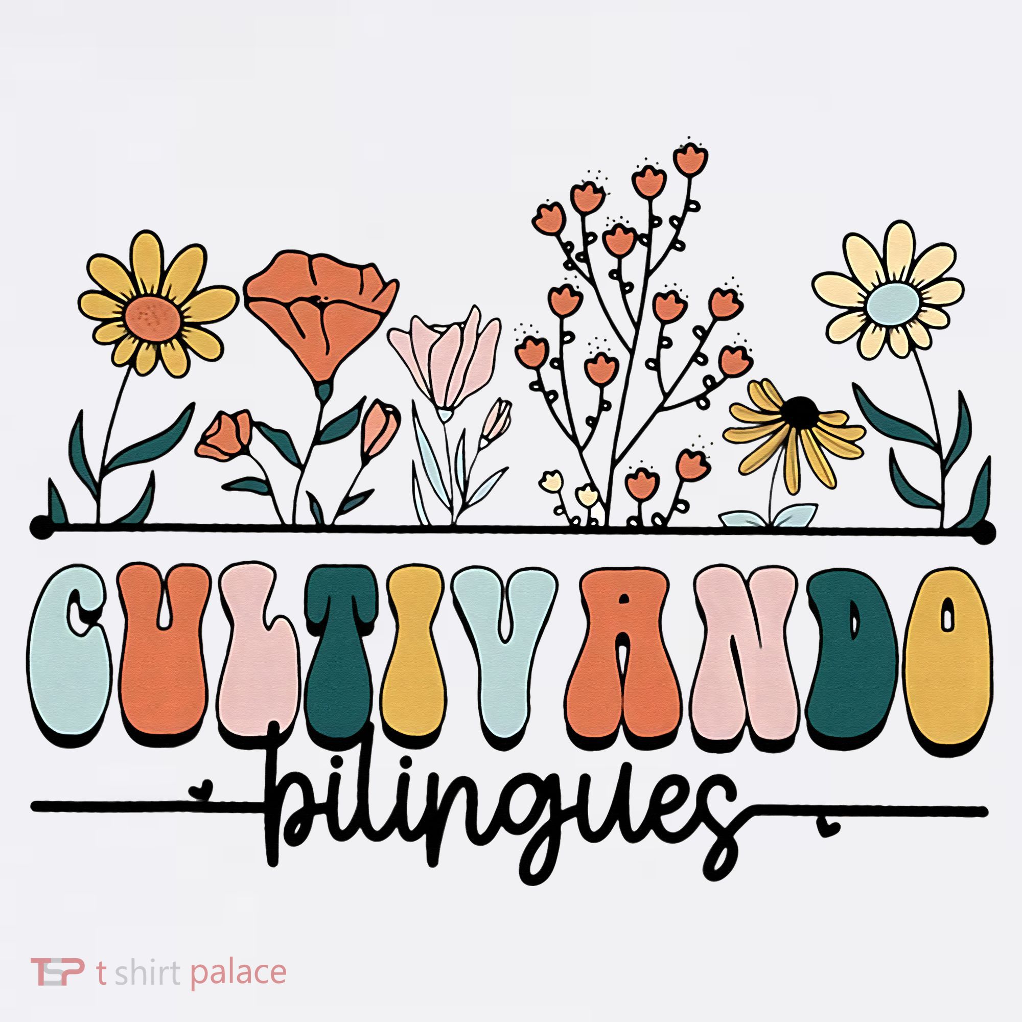 Maestra Wild Flowers Cultivando Bilingues Spanish Teacher Women's Tank Top
