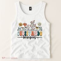 Maestra Wild Flowers Cultivando Bilingues Spanish Teacher Tank Top thumb 2