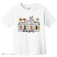 Maestra Wild Flowers Cultivando Bilingues Spanish Teacher Toddler T-Shirt thumb 0