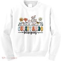 Maestra Wild Flowers Cultivando Bilingues Spanish Teacher Kids Sweatshirt thumb 0
