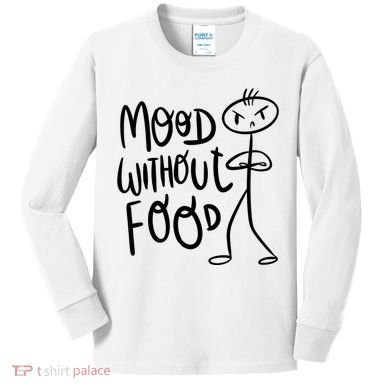 Mood Without Food Angry Kids Long Sleeve Shirt