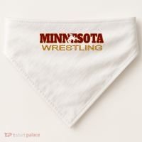 Minnesota Wrestling Freestyle Wrestler State Pride Mn USA-Made Doggie Bandana thumb 0