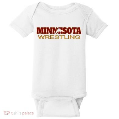 Minnesota Wrestling Freestyle Wrestler State Pride Mn Baby Bodysuit