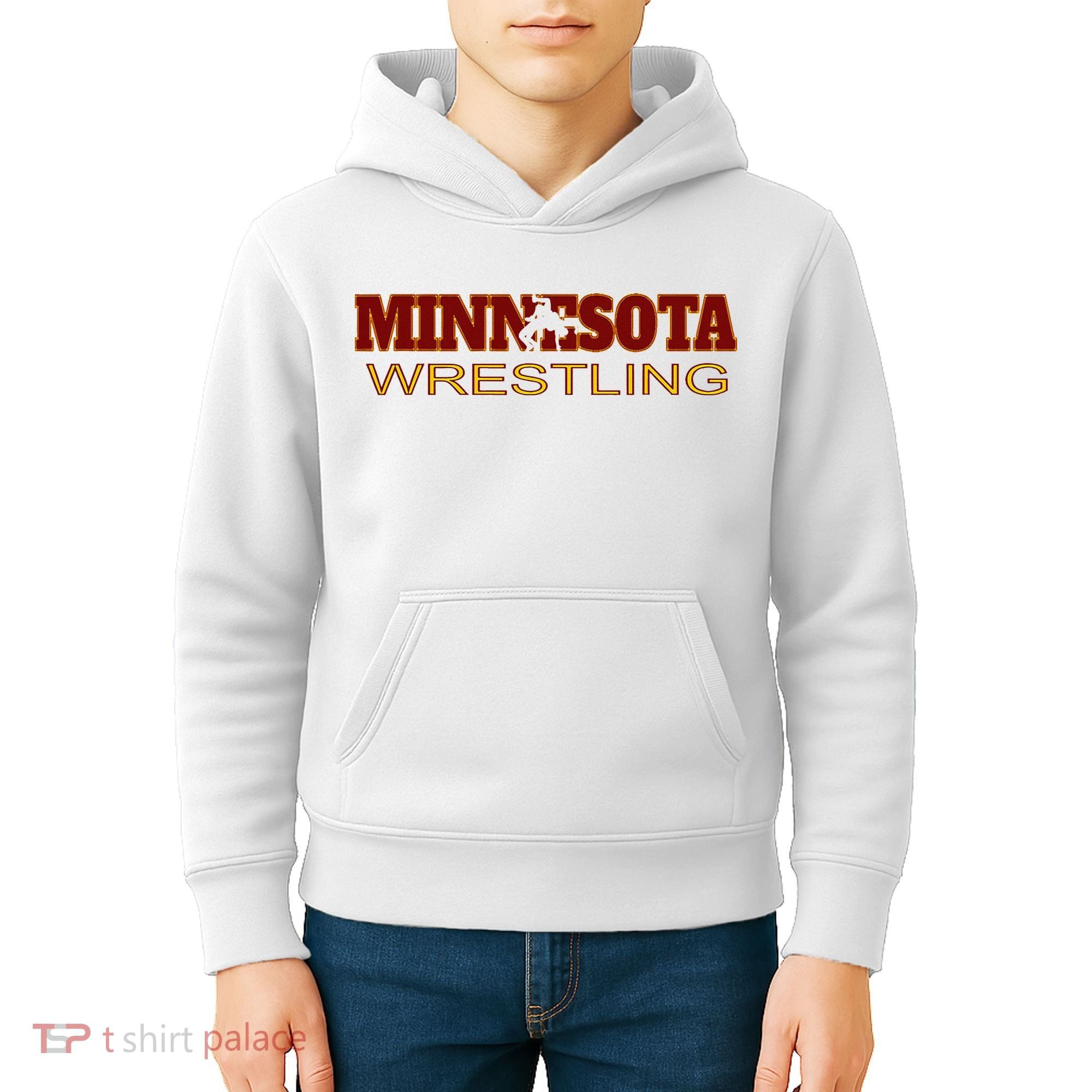 Minnesota Wrestling Freestyle Wrestler State Pride Mn Kids Hoodie
