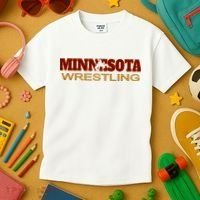 Minnesota Wrestling Freestyle Wrestler State Pride Mn Kids T-Shirt thumb 3
