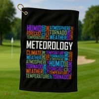 Meteorology Words Gifts Weather Forecast Meteorologist Gift Golf Towel thumb 1