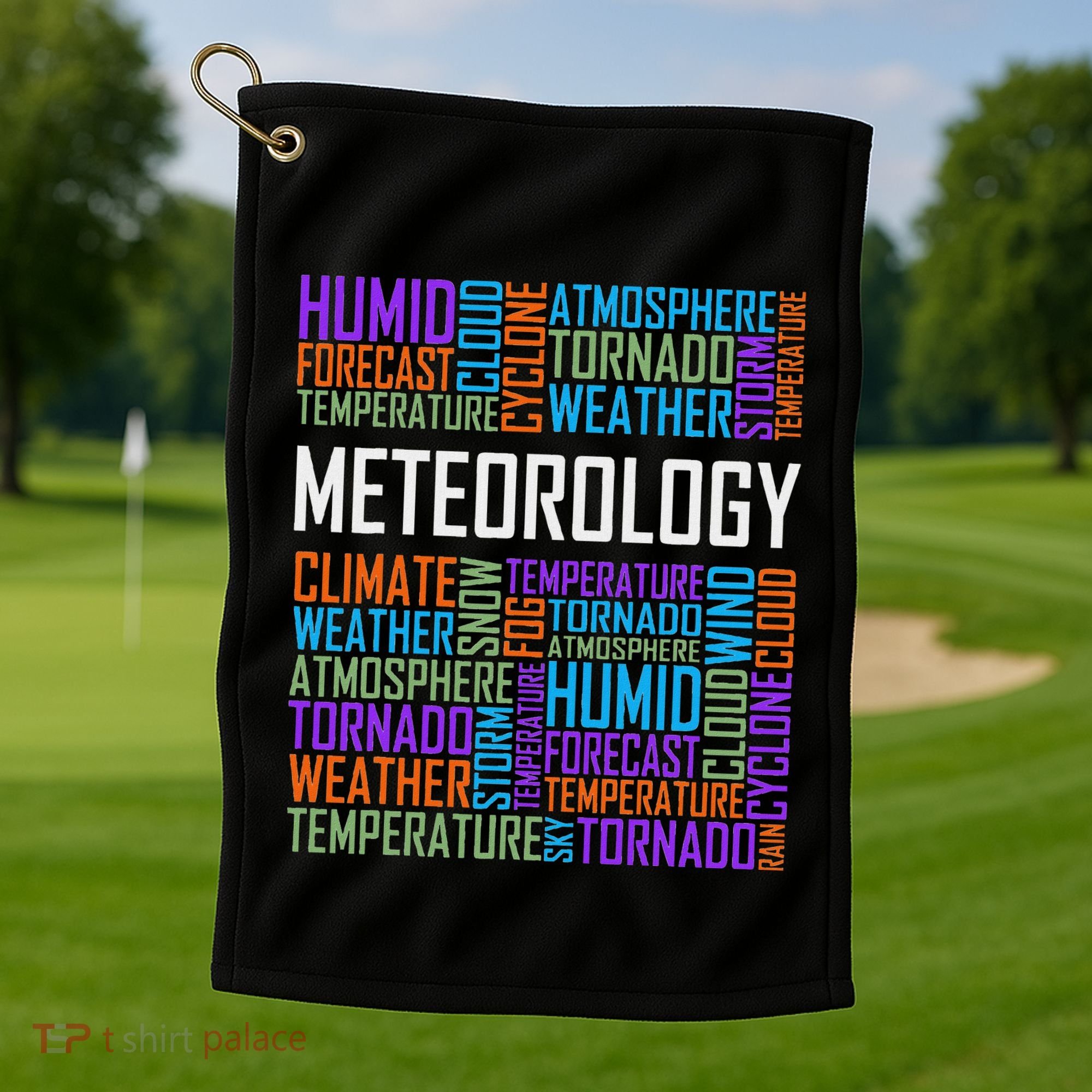 Meteorology Words Gifts Weather Forecast Meteorologist Gift Golf Towel