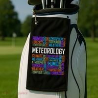 Meteorology Words Gifts Weather Forecast Meteorologist Gift Golf Towel thumb 2
